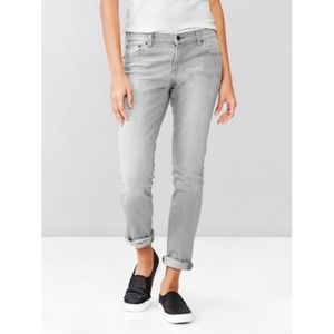 Gap Ash Gray Denim Girlfriend Jeans